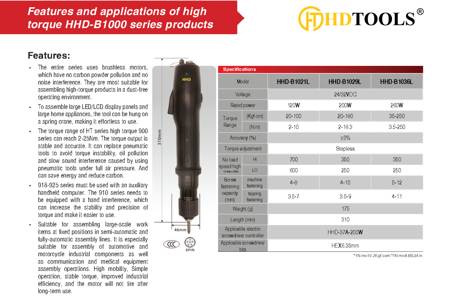 máy máy vặn vít điện không chổi than HHD-B1000