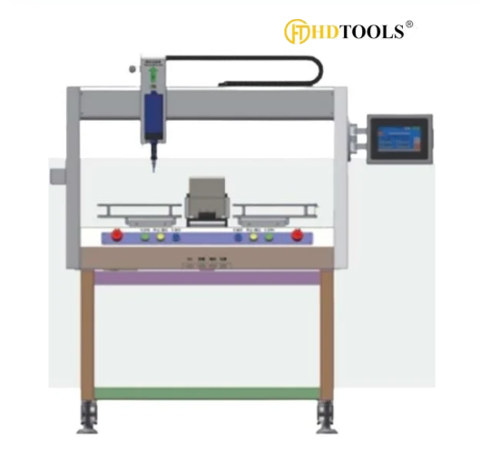 Máy bắn vít 4 trục hút chân không khung máy thép tấm